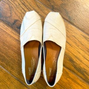 Tom’s Platform Size 7 Women’s Natural Burlap